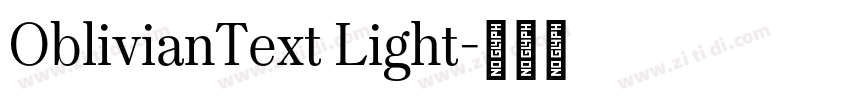 OblivianText Light字体转换 OblivianText Light字体转换